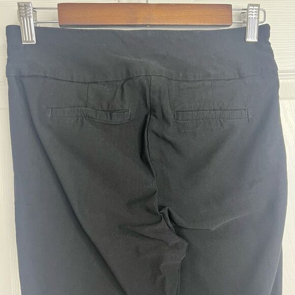 Tribal Black High-Rise Rayon Blend Pull-On Cuffed Cropped Trousers‎ Size 4 - Picture 5 of 12